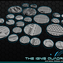 1 & 2' round bases - ignis quadrant game toy accessories star wars legion starfinder society scifi miniature base 28mm 3d print model - Mito3D