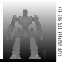 1 100th scale defender mech game mecha 100 15mm 3d print model - Mito3D
