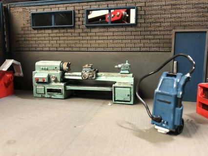1 10 28 garage diorama outils rc gang 93 voiture échelle robot d'exploration dérive 3d print model - Mito3D