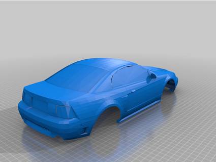 1 10 2004 mustang corps coquille gué 3d print model - Mito3D