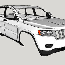 1 10 2011 jeep grand cherokee rc coque jeu highpoly le corps de l'échelle 3d print model - Mito3D