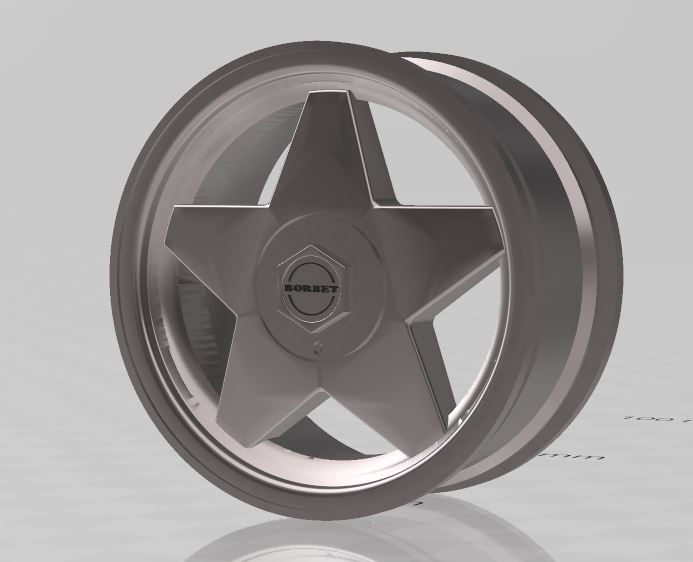 1 10 borbet 26mm center cap rc tamiya onroad touring car cars kyosho rims rim wheels 3D print model - Mito3D