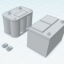 1 10 Wagen batteries Ausführung Terminal Klemmen ca Batterie Motor Bucht alt Neu Gel Zelle führen Acid 3d print model - Mito3D