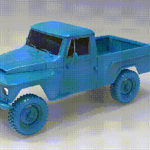 1 10 jeep gué 75 1972 353mm empattement axial art stl 3d modèle 3dprint 3d print model - Mito3D