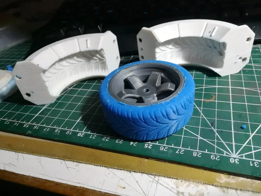 1 10 rc car tire casting mold game wheel 3d print model - Mito3D