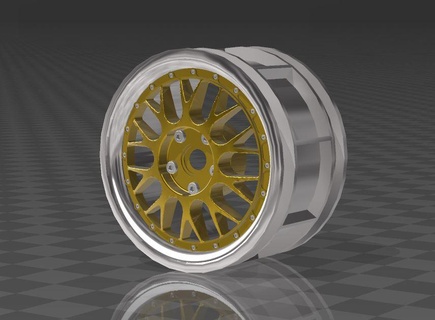 1 10 rc rim - bbs e88 24mm Game tamiya m chassis m01 m02 m03 m04 m05 rims wheel wheels 1:10 1/10 car 3d print model - Mito3D