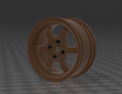 1 10 rc rim - rays volk te37 26mm Game tamiya car bbs e88 rims wheel wheels 1:10 1/10 tt01 tt02 ta01 ta02 people 3d print model - Mito3D