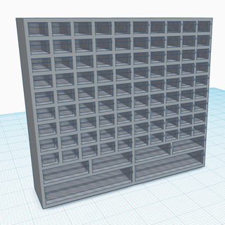 1 10 scale 96 drawer storage rack garage diorama rc tiny 3d print model - Mito3D