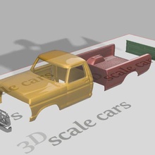 1 10 scale ford f250 rc body crawler drift car 3d print model - Mito3D