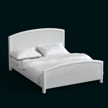 1 10 modelo de escala - leito 01 arquitetura a cama casal o rei rainha miniatura em 3d print model - Mito3D