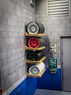 1 10 scale rc wheel wall mount shop drift 3d print model - Mito3D