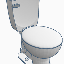 1 10 scale toilet  scale toilet toilet bathroom scale shop scale garage scale accessories rc car rc drift yokomo axial sakura 3d print model - Mito3D