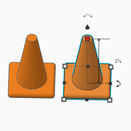 1 10 escala tráfego cone brinquedo rc controlo remoto controle Construir pista 3D print model - Mito3D