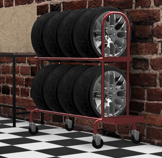 1 10 scale wheel cart rc car 1 10th scale scale model garage wheel cart  3d print model - Mito3D