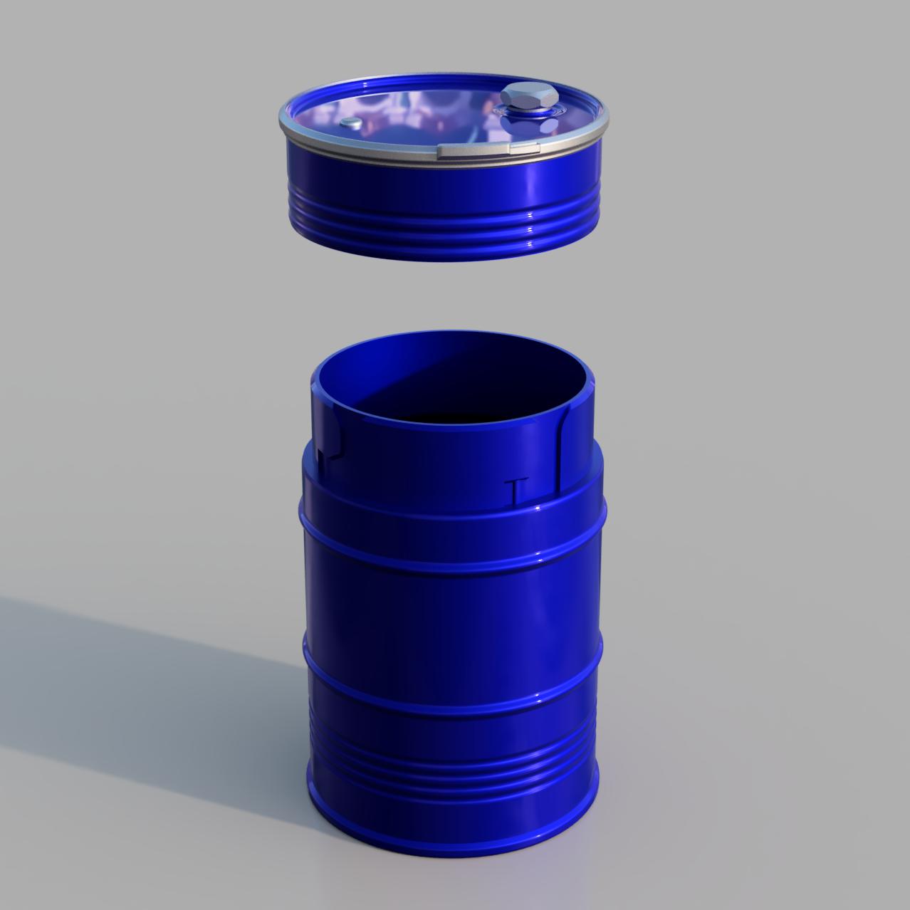 1 10 escala óleo tambor barril recipiente rc modelagem axial Kyosho Tamiya armazenamento Barra aço tamboril 3D print model - Mito3D