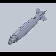 1 10e échelle gbu 54 38 rc avion edf motionrc freewing a10 10 bombe Croquant militaire 3d print model - Mito3D