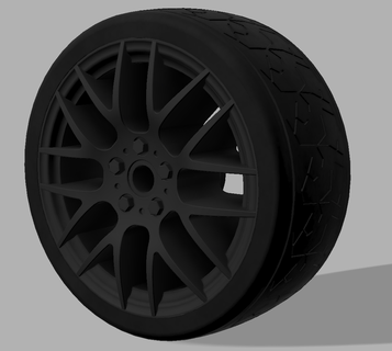 1 10th échelle m3 jante pneu rc voiture modèle dérive BMW 3d print model - Mito3D