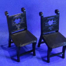 1 12 6 sedia in miniatura art casa delle bambole hobby 3d print model - Mito3D