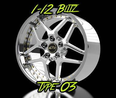 1 12 blitz type 03 24 ssr wheels resin elegoo wheel jdm fujimi gtr skyline 3d print model - Mito3D