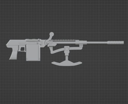 1 12 custom lmg gun guns model action figures 3d print model - Mito3D