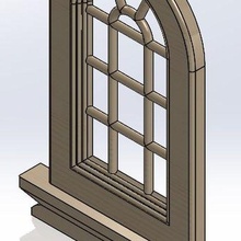 1 12 dollhouse window model no9 3d print model - Mito3D