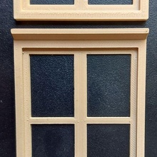 1 12 Puppenhaus Fenster Modell no5 window Puppe 2 Rahmen abspielen Kunst Möbel einstellen 3d print model - Mito3D