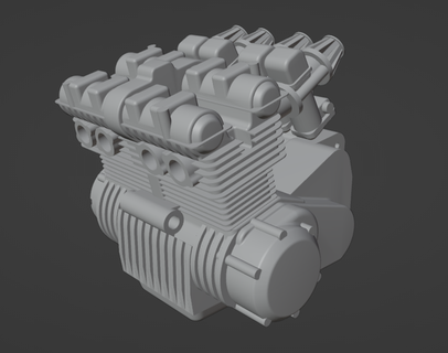 1 12 kawasaki z1 engine 3d print model - Mito3D