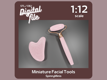 1 12 miniature faciale outils maison poupées 3d print model - Mito3D