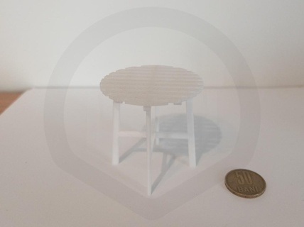 1 12 miniature intérieur Extérieur table Ikea inspiré 3d print model - Mito3D