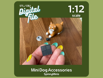 1 12 miniature animal compagnie accessoires maison poupées 3d print model - Mito3D