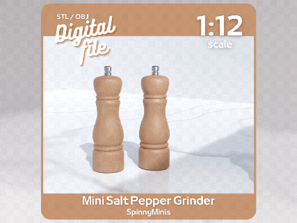 1 12 miniatura sal pimienta amoladora casa muñecas 3d print model - Mito3D