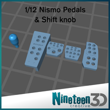 1 12 nismo pedals & gear knob 3d print model - Mito3D