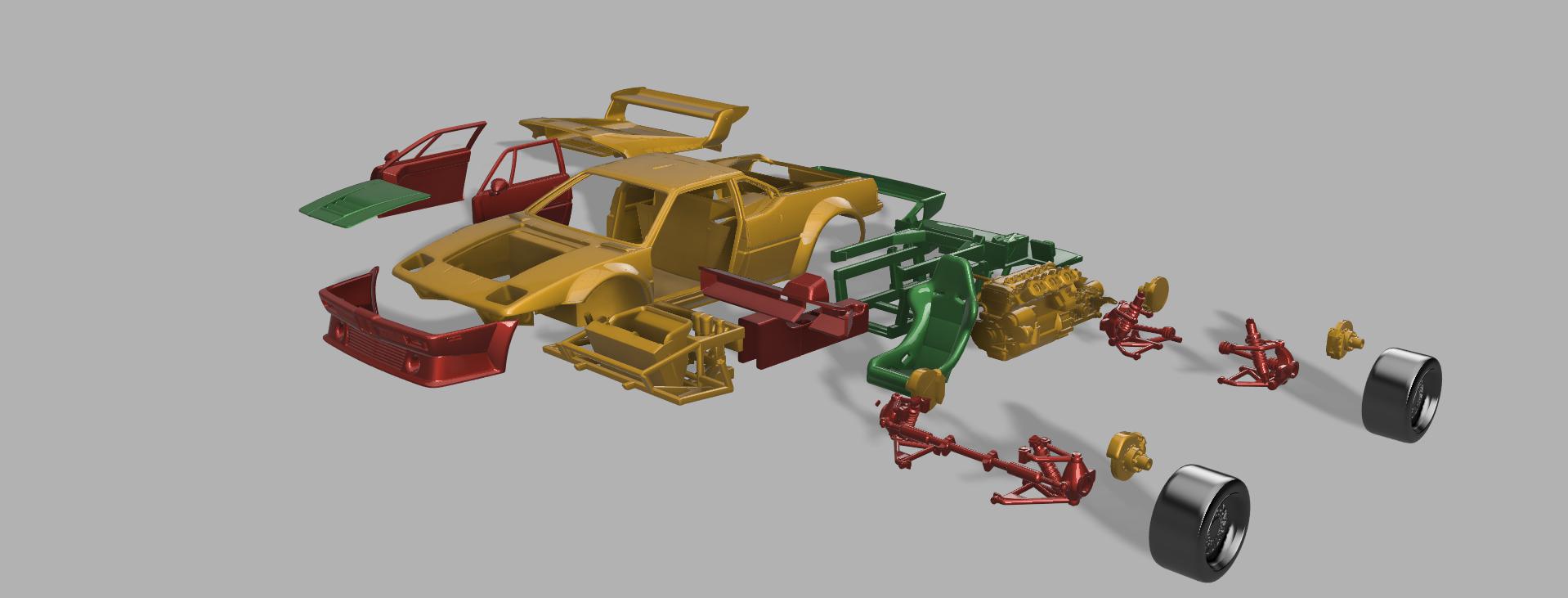 1 12 escala BMW m1 procar kit 3D print model - Mito3D
