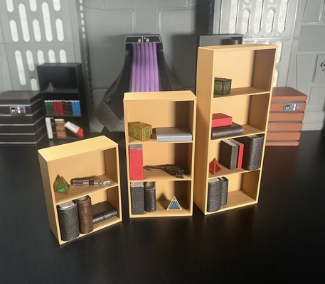 1 12 scala libreria 2 3 4 livello versioni nero serie azione figura diorama 6 pollice bambola mobilia giocattolo 3d print model - Mito3D