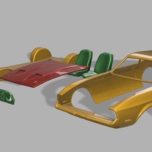 1 12 échelle gué mustang mach1 3d print model - Mito3D