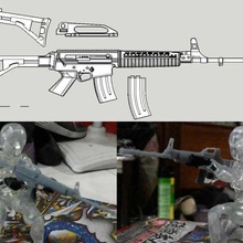 1 12 ölçek model ss 2 Endonezya dili saldırı tüfek küçük cephanelik Figma megami cihaz ateşli silahlar oyuncak 3d print model - Mito3D
