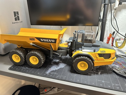1 14 brother volvo dumper a60h rc conversion Game radio controlled dump truck 1/14 1:14 3d print model - Mito3D