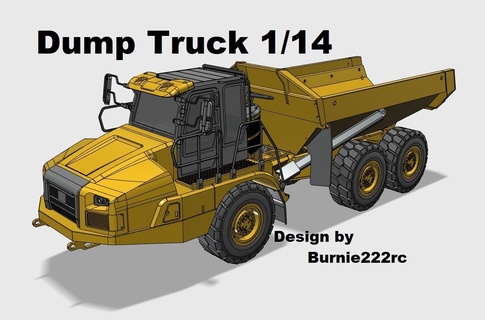 1 14 gattino 703 articolando discarica camion 3d print model - Mito3D
