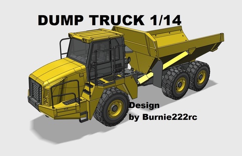 1 14 commande 300 articuler déverser camion construction burnie222 burnie222rc komatsu hm300 rc radio contrôle 3d print model - Mito3D