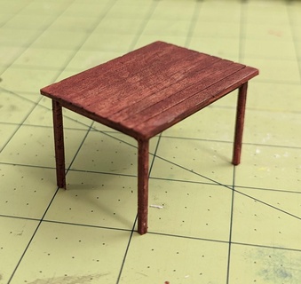 1 14 kırsal tahta table boyutları masa ölçek model 24 mobilya oyuncak bebek evi 3d print model - Mito3D