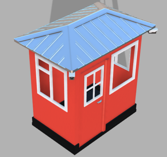 1 14 scale guard house Game 1:14 model 3d print model - Mito3D