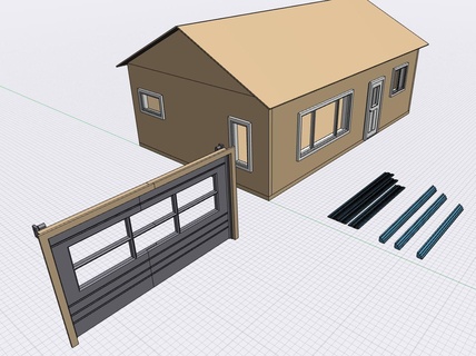 1 14 échelle maison extérieur terminer 3d print model - Mito3D