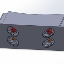 1 14 scale semi rear led center light panel gadget tamiya truck trailer 3d print model - Mito3D