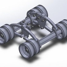 1 14 escala semi-reboque suspensão rodas gadget tamiya semi a caminhão trailer 3d print model - Mito3D