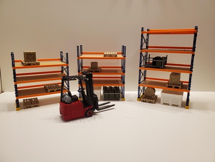 1 14 warehouse pallet rack system racking shelving forklift industry scale modeling 3d print model - Mito3D