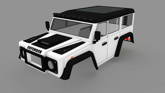 1 16 Land Rover savunma oyuncusu rc araba vücut model 3d print model - Mito3D