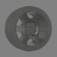 1 16 6 spoke wheel wpl tyre - mijbits 3d print model - Mito3D