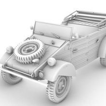 1 16 detailed german kybelwagen type 82 game scale model tank ww2 wwii kits 35 72 76 48 3d print model - Mito3D