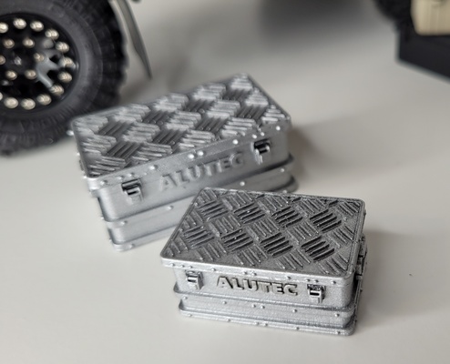 1 18 alutec metal toolbox transport storage box traxxas trx4m trx4-m defender pick up tool 3d print model - Mito3D