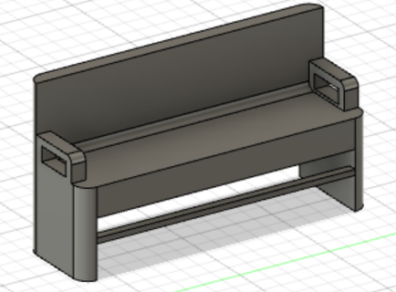 1 18 banc de parc park bench diecast diorama model reduced garage tool car automotive mecanique scale mechanics tools 3d print model - Mito3D